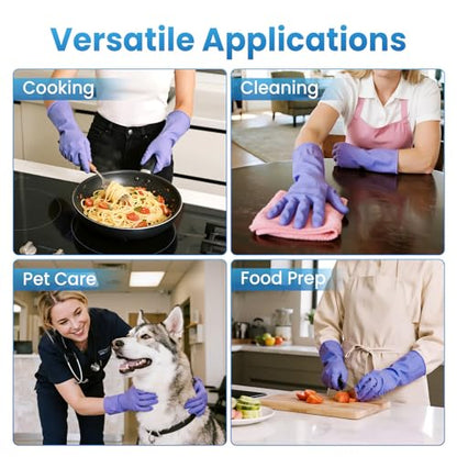 Borje Nitrile Exam Gloves Large, 100 Count Disposable Gloves, Iris Blue, Latex-Free Powder-Free, Food Safe, Cooking, Cleaning - size: Large, style: Iris Blue of 100