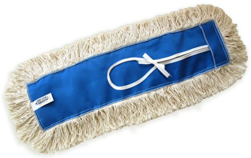 24" Industrial Strength Washable Cotton Dust Mop Refill, Replacement Head for Home & Commercial Use, Fits 24 Inch Frame, Cleans Hardwood, Laminate, Concrete, or Other Floor Systems (24") - size: 24 Inch (Pack of 1)