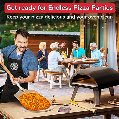 Senwosa Premium Pizza Oven Accessories Kit - 6-Piece Set for Home Pizza Making: Includes Pizza Peel, Oven Brush, Bubble Popper Turner, Rocker Cutter, Dough Roller & Scraper - size: Set of 6