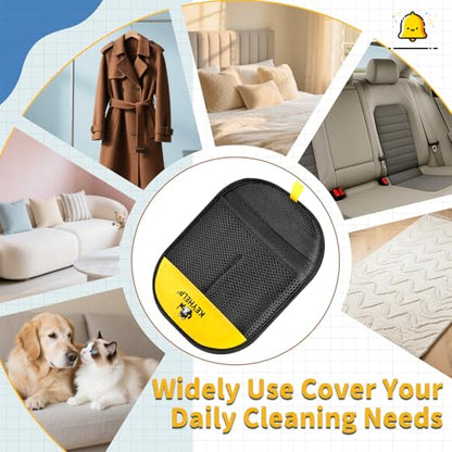 Pet Hair Removal Glove for Dogs & Cats, Newly Upgraded Reusable Electrostatic Pet Hair Glove, Magic Brush Pet Hair Remover Tool for Clothing, Couch, Carpet, Car Seat - color: BlackYellow
