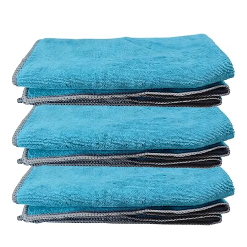 Craedli 3PCS Microfiber Towels for Cars, 17" x 17" 400GSM Microfiber Cleaning Cloth Car Drying Towel, Ultra Absorbent & Scratch-Free Auto Detailing Towel Wash Cloth for Car, Window, Household (42CM) - size: 42CM