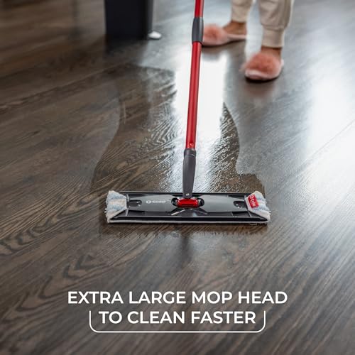 O-Cedar H2prO Flat Mop System | Quick Everyday Cleaning | Dual-Tank Fresh Water System | Machine Washable Reusable Microfiber Mop Pad | Safe on Hardwood, Tile & Vinyl Floors - size: H2prO