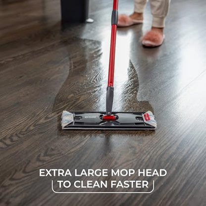 O-Cedar H2prO Flat Mop System | Quick Everyday Cleaning | Dual-Tank Fresh Water System | Machine Washable Reusable Microfiber Mop Pad | Safe on Hardwood, Tile & Vinyl Floors - size: H2prO