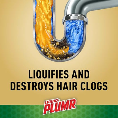 Liquid-Plumr Pro-Strength Hair Eliminator Gel Clog Remover, Hair Clog Remover and Drain Opener, Safe for All Septic Systems and Pipes, 16 fl. oz. Bottle - size: 16 Fl Oz (Pack of 1)