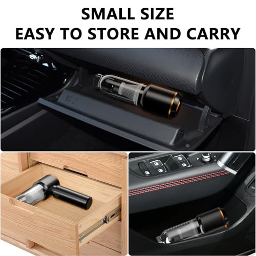 Professional Car Vacuum Cleaner, 20000Pa Powerful Handheld Vacuum for Car Interior Cleaning, Portable Cordless Mini Vacuum with Brushless Motor & Crevice Tool for Car