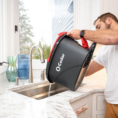 O-Cedar EasyWring Microfiber Spin Mop, Bucket Floor Cleaning System, Red, Gray, Standard - color: #1 Easywring System