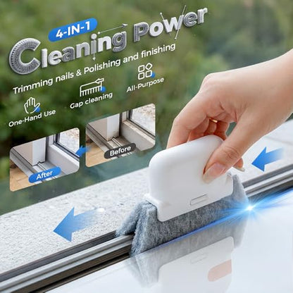 3PCS Magic Window Track Cleaner,2026 New Window Groove Cleaning Brush Tools Set Hand-held Cleaner Brushes Tools for Window lides Gaps,Sliding Door Track (Gray 3PCS) - color: Gray 3pcs