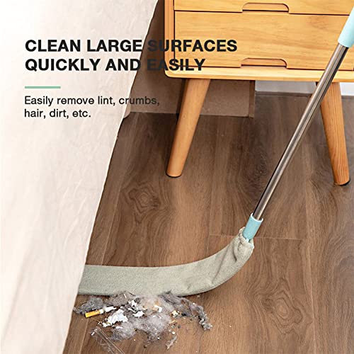 Retractable Gap Dust Cleaner, Microfiber Hand Duster, Under Fridge & Appliance Duster, Telescopic Dust Brush for Wet and Dry, Cleaning Tools for Home Bedroom Kitchen (2 Pack)
