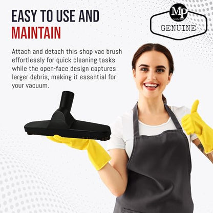 MP Maresh Products Compatible with Shop Vac 1-1/4" Vacuum Cleaners Floor Brush Vacuum Attachment for Wet Dry Shop Vacuums Ideal for Bare Floors and Walls - Durable Efficient Cleaning Tool 12 Inch - size: 12" Wide