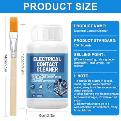 JAOJAO 250ml Electronic Contact Cleaner, Circuit Board Cleaner Fast Drying Precision Electronics Cleaning for Circuit Boards Appliance Control Boards Switches & Connectors, Transparent
