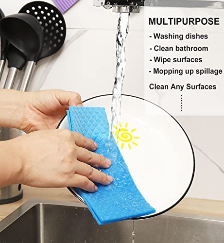 10 Packs Swedish Dishcloths for Kitchen, Reusable Paper Towels Compostable Swedish Dish Clothes for Kitchen and Household Use - color: Multicolor