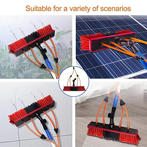 Water Fed Pole Kit, Extendable Window Cleaning Pole Water Fed Telescopic Brush Professional Cleaning Equipment Washing Equipment Cleaning Conservatory Roof Solar Panel - color: 30cm Brush Head, size: 5.4m
