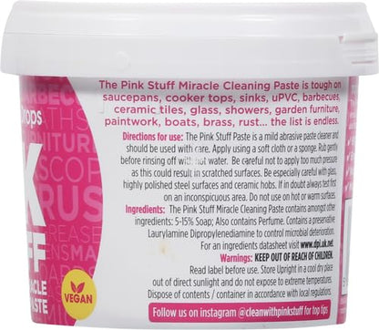 Stardrops The Pink Stuff Cleaning Paste 500g, Multi Purpose Cleaner for Kitchen, Bathroom, Tiles, Glass, Shower, Oven, Sink, Stainless Steel, Removes Grease, Grime & Stains - size: 17.63 Ounce (Pack of 1)