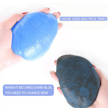 Car Cleaning Gel 2 Pack, Reusable Cleaning Putty for Car Interior Vent Keyboard Cup Holder, Auto Detailing Slime, Non-Sticky Car Cleaning Supplies Blue Yellow