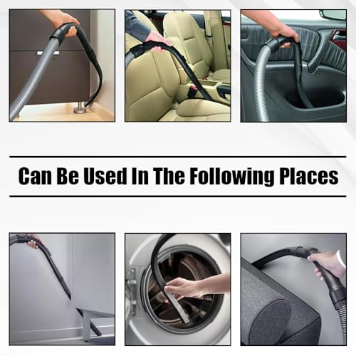 25" Long Flexible Crevice Tool Vacuum Cleaning Attachment For All 1-1/4 in or 1-3/8 inch Connector Hoses Helps Clean Dryer Lint and Spiders on Ceiling