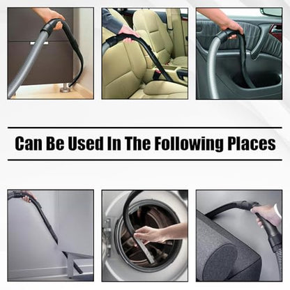 25" Long Flexible Crevice Tool Vacuum Cleaning Attachment For All 1-1/4 in or 1-3/8 inch Connector Hoses Helps Clean Dryer Lint and Spiders on Ceiling