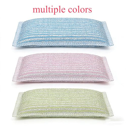 Non-Scratch Kitchen Cleaning Scrub Pads - 6 Pack Random Color, 12.5x8.5 cm Gentle Scrubbers for Non-Stick Cookware Dishes FORUMALL (6 Pcs)