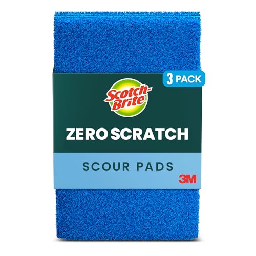 Scotch-Brite Zero Scratch Scour Pads, 6 in. x 3.8 in. (Blue) / 3-Pack