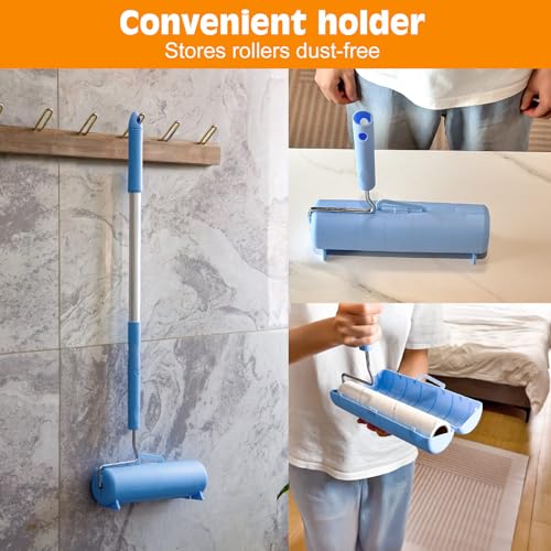 BEAH Large Lint Roller for Pet Hair Extra Sticky,9.45''Pet Hair Removal Tool Roller for Pet Dog Cat Hair (1 Roller+4 Long Rolls 1 Short roll) - size: 1 Roller+4 long rolls 1 short roll