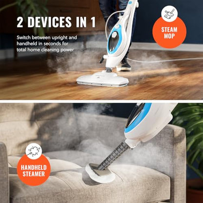 PurSteam 10-in-1 Steam Mop, Floor Steamer with Detachable Handheld Steam Cleaner for Tile, Hardwood Floors - size: Large