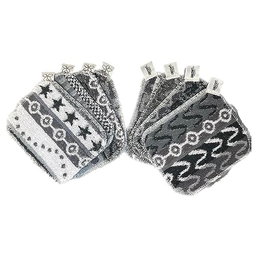 Skoy Scrub, 8-Pack Reusable, Non-Scratching Dish Scrubber for Kitchen and Household Cleaning, Planet-Friendly, Dishwasher Safe Soft Scrub, Monochromatic Colors - color: Monochromatic, size: 8-Pack