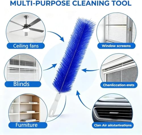 90° Flexible Ceiling & Fan Dust Magnet, Fan Cleaning Brush, Bendable Microfiber Head,Reusable Dust Remover, Washable,Ldeal for Ceiling Fan Blades,Air Vents,Cars Et Window Cleaning Gap Brush (3Pcs A) - color: 3pcs a