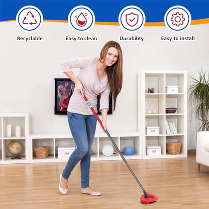 2 Pack Scrub Brush Head for EasyWring 1-Tank System, Hard Bristle Spin Mop Scrub Brush Attachment for Tile, Bathroom, Kitchen, Deck & Floor Cleaning - size: Scrub Brush-1TANK-2PC
