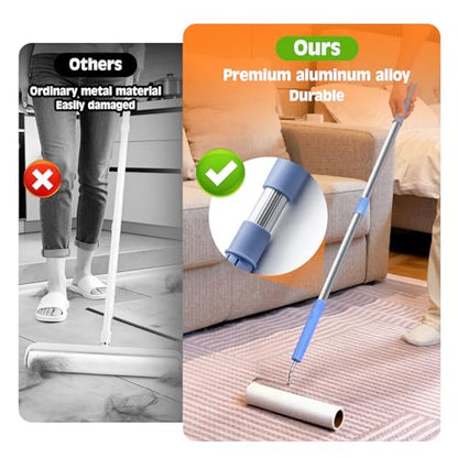 BEAH Large Lint Roller for Pet Hair Extra Sticky,9.45''Pet Hair Removal Tool Roller for Pet Dog Cat Hair (1 Roller+4 Long Rolls 1 Short roll) - size: 1 Roller+4 long rolls 1 short roll