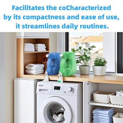 2 Pack Laundry Detergent Holder & Organizer with Plastic Drip Catcher - One-Hand Operation, Easy-Clean Tray, Sturdy ABS for 1.7'' Nozzles