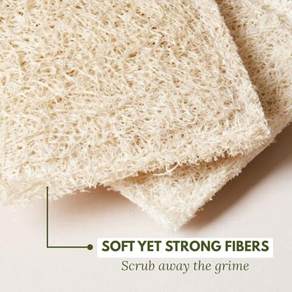 Natural Loofah Dish Sponge (Pack 30) Multipurpose Dish Sponges - 100% Biodegradable Compostable Dishwashing Scouring Pad Zero Waste (2.75" x 2.75" Each) - size: Pack 30