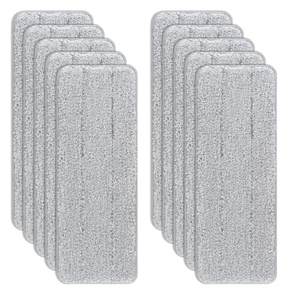 Microfiber Mop Cleaning Pads Flat: 10 Packs 13" X 4.9" Washable Pads for Floor Cleaning Compatible with Tethys & Most 13 Inch Flat Mop - Pads Replacement for Bucket Set - color: 10 Packs - 10 Soft