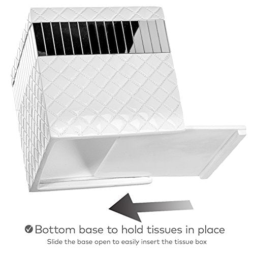Creative Scents Quilted Mirror 6 Piece Bathroom Accessories Set - style: 6 Piece Set