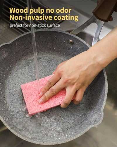 ARCLIBER Cellulose Sponges, Heavy Duty Scrub Kitchen Sponge, Clean Tough Messes Without Scratching, Pop Up Eco Sponges DIY Green (6 Pack), TBWS-10006-Gr - color: Green, size: 6 Count (Pack of 1)
