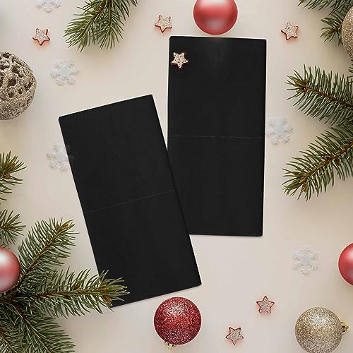 Black Kitchen Towel Set of 2, Absorbent Microfiber Hand Towels for Kitchen Bathroom Bar Decorative Solid Ultra Soft Resuable Cleaning Cloths Washable Fast Drying - size: 2PCS-18" x 28"
