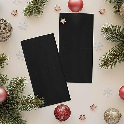 Black Kitchen Towels, Absorbent Microfiber Hand Towels for Kitchen Bathroom Bar Decorative Solid Ultra Soft Resuable Cleaning Cloths Washable Fast Drying - size: 18" x 28"