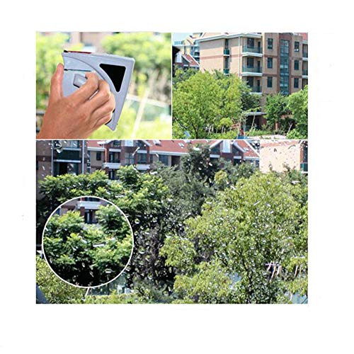 Double-side Magnetic Glass Wiper Window Cleaner Magnetic Glass Cleaning Tool Brush for Double Glazed Window Thickness 0.5"-1" (15-24mm)