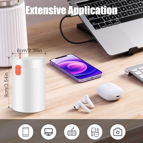 VICHYIE 20 in 1 Multifunctional Cleaner Kit for Electronic Devices, Keyboard Cleaning Brush, Headphones Cleaner Kit for AirPods, Multi-Tool for Cleaning Laptop, Earbuds, Camera, Cellphones (White) - color: White