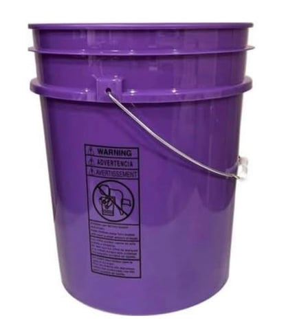 House Naturals 5 Gallon Premium HPDE Plastic Bucket - Made in USA Food Grade Storage Container, BPA Free All Purpose Pail (1, Purple) - color: Purple