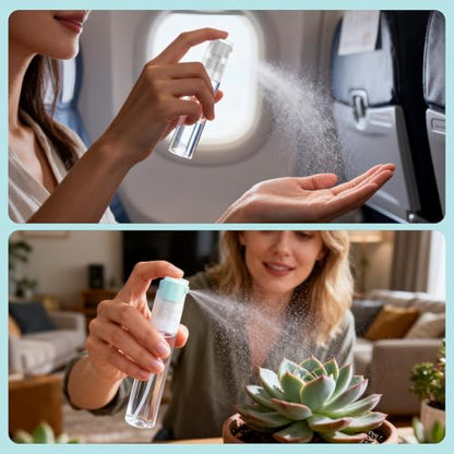 4 Pack Refillable Spray Bottle, Reversible Small Empty Spray Bottle with Fine Mist, Leak Proof - for Cleaning Solutions, Mosquito prevention, Face & Hair Mist - 4pk 1 OZ / 30 ML - color: Grey, size: 1 Ounces