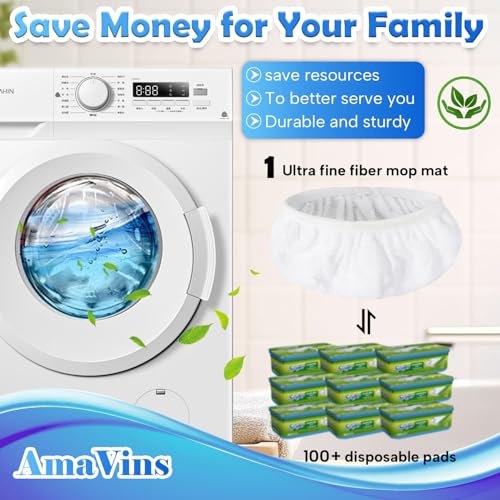 5 Pack Reusable 100% Cotton Mop Pads Compatible with Swiffer Sweeper Mop, Wet and Dry Flat mop Cover, Washable Mop Pads for Surface/Hardwood Floor Cleaning (Mop is Not Included) - color: White 5 Pack