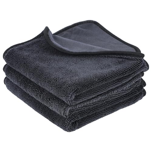 Shiny Wipes Shower Cleaning Cloth - 3 Pack 16 x 16 inch Ultra Absorbent Car Drying Towel, Shiny Wipes Drying Towel Microfiber Cleaning Cloth for Car, Bath & Househood - size: 16*16in