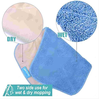 KEEPOW Microfiber Mop Cloth Refills Compatible with MR.SIGA Professional Microfiber Mop, Double Side use, Wet & Dry Mopping, Pack of 8 - size: 8 Pack