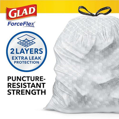 Glad ForceFlex Tall Kitchen Drawstring Trash Bags, 13 Gal, Fragrance Free (Package May Vary) (Pack of 240) - size: 1 Count (Pack of 240)