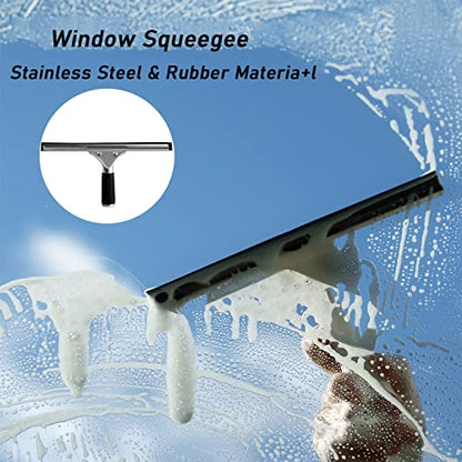 Telescopic Window Cleaning Rod, 5m-12m, Retractable Overhead Window Cleaning Brush Solar Panel Window Cleaning Brush Water Brush Window Cleaning Rod, 6M/20FT - size: 6M/20FT