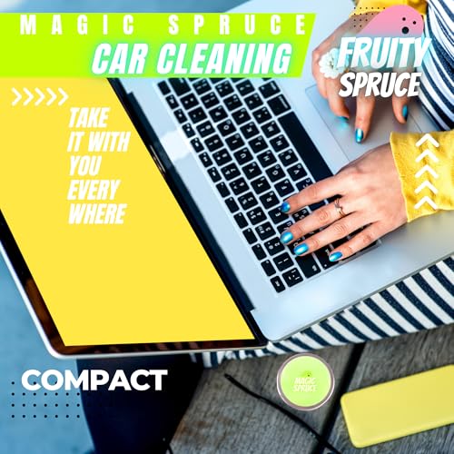 MAGIC SPRUCE Car Cleaning Gel Kit for Car Interior, High End Apple Scented Cleaning Putty in Classy Jar, Detailing Cleaning Gel Universal Dust Cleaner, for Keyboard Apple Laptop, Car Cleaning Supplies