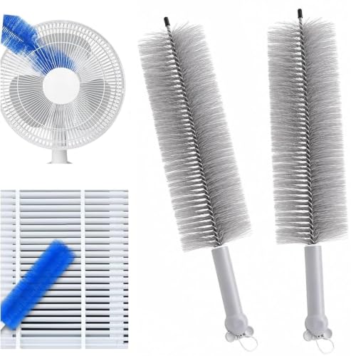 Upgrade Reusable Bendable Cleaning Brush,2026 New Bendable Microfiber Duster for Home Electric Fan Air Conditioner Car Vent Curtains Cleaner. (Gray) - color: Gray