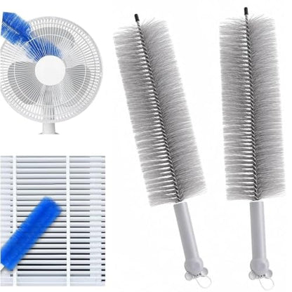 Upgrade Reusable Bendable Cleaning Brush,2026 New Bendable Microfiber Duster for Home Electric Fan Air Conditioner Car Vent Curtains Cleaner. (Gray) - color: Gray
