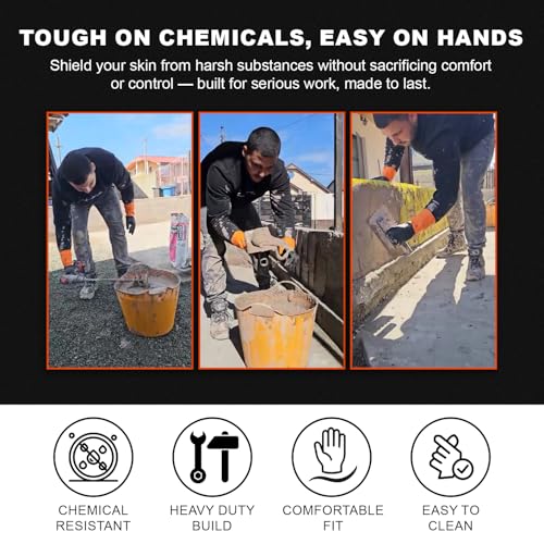 Gastody™ - Chemical Resistant Gloves, Reusable,Heavy Duty Safety Work Gloves,Resist Acid,Oil,Alkali - S-M-L-XL-XXL Size - size: Small, style: Chemical Gloves Set of 2 Pairs