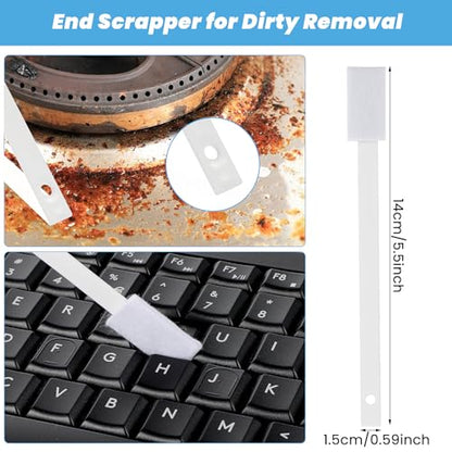 Tucnoeu 50Pcs Disposable Crevice Cleaning Tool Crevice Brush Crevice Hole Brush Suitable for Small Spaces,Keyboards,Grooves (White)