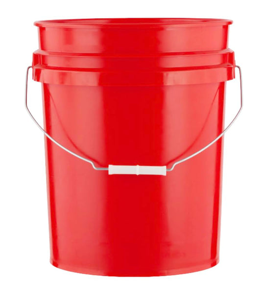 House Naturals 5 Gallon Premium HPDE Plastic Bucket - Made in USA Food Grade Storage Container, BPA Free All Purpose Pail (1, Red) - color: Red